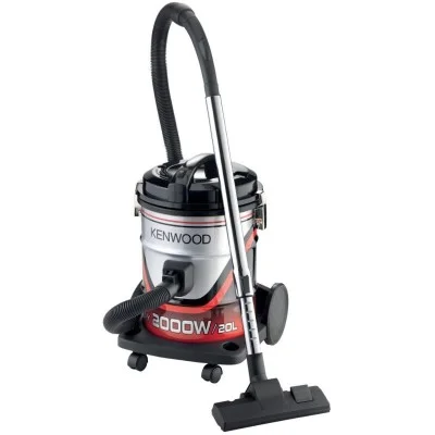 Kenwood Drum Vacuum Cleaner, 2000w, 20 Litre - Black